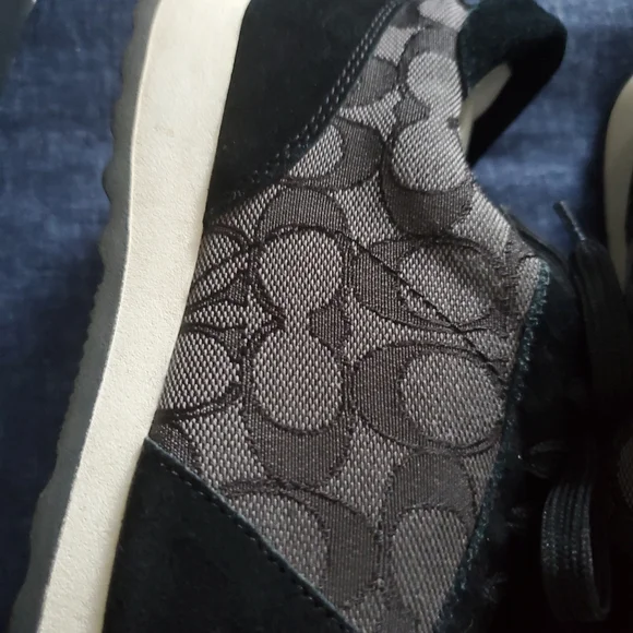 Coach Black and Gray Patterned Tote - Picture 7 of 15